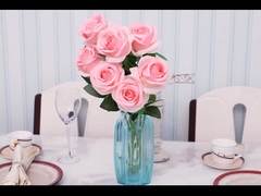 Bouquet di rose simulato, fiore di seta, fiore di plastica, fiore finto, decorazioni per soggiorno a rami singoli