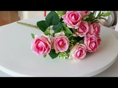 10 piccole rose organizzate per matrimoni, piccoli bouquet di fiori, ornamenti per la casa dell'hotel, fiore di seta