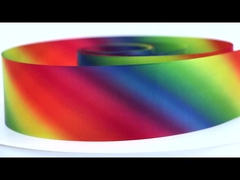 Meisida nastro di trasmissione termica di stampa filo cintura gradiente colore arcobaleno nastro di poliestere personalizzato