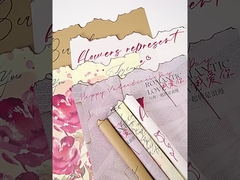 Carta d'arte per gli amanti della fiamma Fire Edge Retro Cowhide Flower Packaging Paper