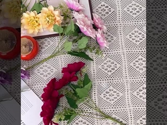 5 fiori artificiali di seta, fiori artificiali di peonia, bouquet a mano