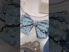 Nastro di denim a bordo di germoglio/borda retta, monofaccia, piccola imitazione floreale