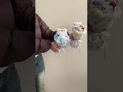 Stoffa dopamina di polka dot finito bouquet sapone rosa regalo di San Valentino per i migliori amici e la ragazza