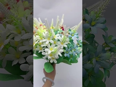 5 forchette Simulato Piccolo Crisantemo selvatico Fiore di plastica Prossetti di nozze Bouquet