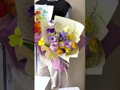 Carta di avvolgimento per fiori di Phalaenopsis matte per la festa della mamma, carta di avvolgimento per bouquet impermeabile stampata