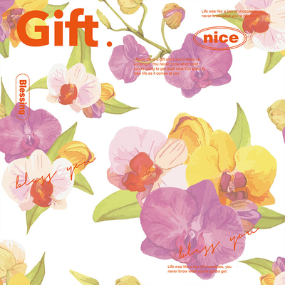 Un buon prezzo. Fiorista bianco Wrapping Paper Sheets dell'ortensia dell'orchidea di farfalla 58cm x 58cm in linea
