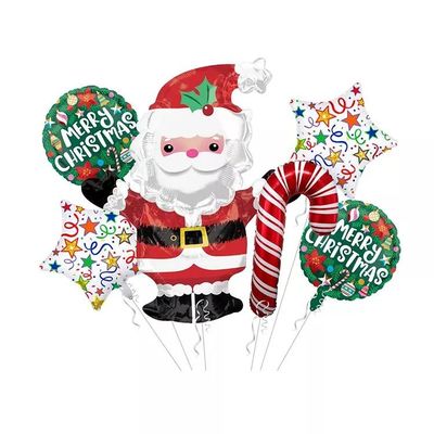 comprare Nuovi rifornimenti di Candy Cane Balloon Aluminum Foil Balloon Santa Claus Balloon Set For Decoration di Natale di Wholesal fabbricazione online