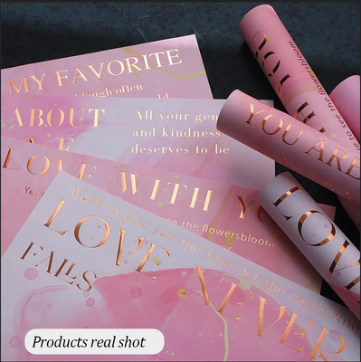 comprare Il rosa abbassa la carta da imballaggio del fiore di Wrapping Paper Waterproof del fiorista del mazzo online manufacture