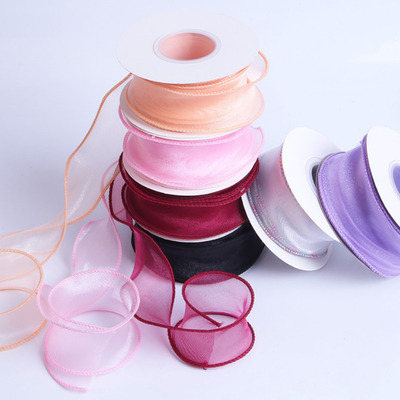 Un buon prezzo. Nastro d'imballaggio del raso del nastro del fiore materiale a coda di pesce di Gauze Ribbon DIY in linea