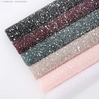 Un buon prezzo. Carta di avvolgimento a maglia di neve di design elegante in colori vivaci per imballaggi di fiori in linea