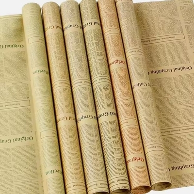 Un buon prezzo. Nuovo design stampa giornale carta Kraft carta di avvolgimento carta artigianale per fiori carta di avvolgimento per fiori in linea