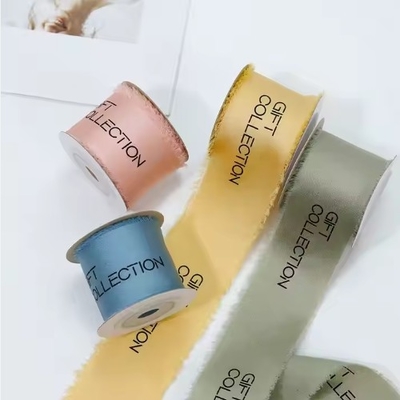 comprare Nastro di satinato stampato con tela di seta in molti colori per l'avvolgimento di bordi strappati personalizzati online manufacture