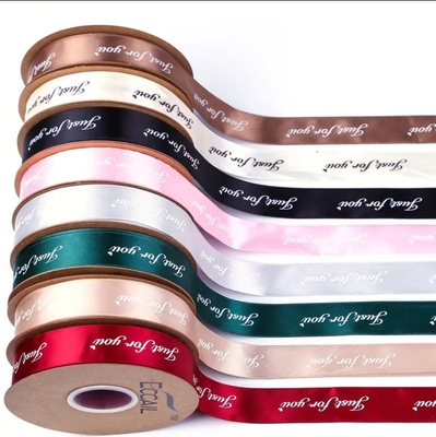 comprare 3mm-100mm Nastro Satinato Personalizzato Imballaggio Regalo Colorato Nastro di Imballaggio di Fiori online manufacture