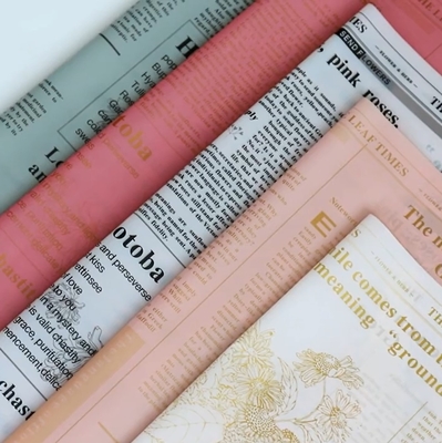 Un buon prezzo. 60cm*60cm Carta di avvolgimento personalizzata per fiori con stampa di lettere di fiori di moda in linea