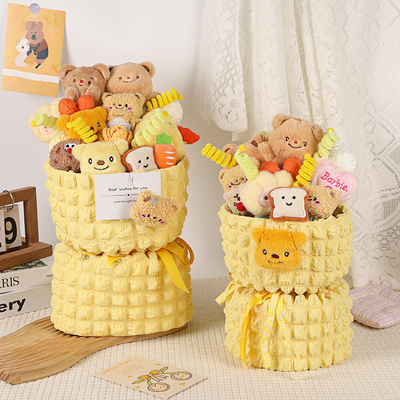 Un buon prezzo. Butter Bear Doll Cartone animato Bouquet Doll Carino Graduation Gift Fidanzata Invia ragazza compleanno Amante Giorno dei bambini regalo in linea