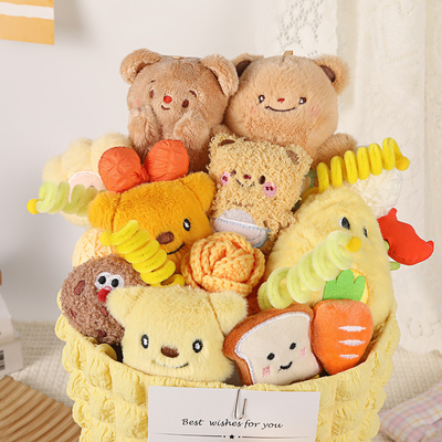 comprare Cartoon Bear Cartoon Doll Carino Stuffed Animal Bouquet Per Fidanzata Piccola Bambola Regalo online manufacture