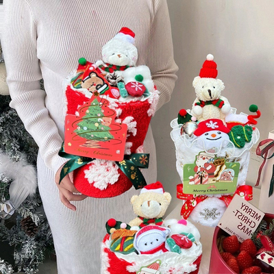 comprare Christmas Plush Doll Bouquet Creative Snowman Gift Set per la ragazza per la vigilia di Natale & Decor online manufacture
