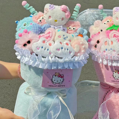 comprare Melody and Kiityt Cat Plush Doll Bouquet Regalo di compleanno e del Festival Qixi per ragazze, migliori amiche e amiche donne Regalo creativo online manufacture