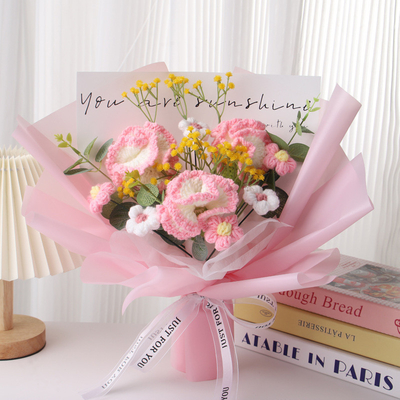 comprare Bouquet a maglia di lana fatto a mano per il compleanno di mamma fabbricazione online