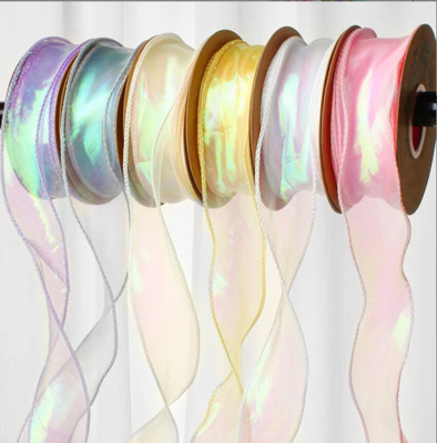 Un buon prezzo. 4cm6cm Colorato Fishtail Yarn Ribbon Factory Bagged Flower Art Bud Silk Weaving Belt Cake Baking Bag Al dettaglio di fasce di legame in linea