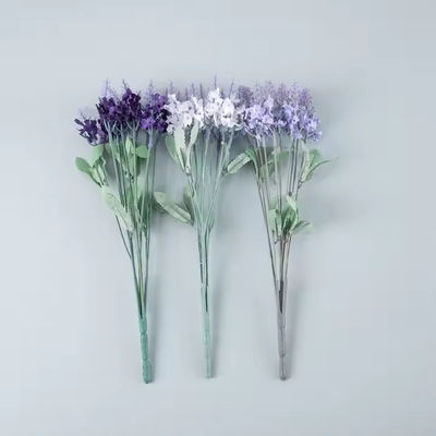 comprare 2025 Bouquet di fiori di lavanda artificiale 10 teste di seta artificiale lavanda arbusti fiori per il matrimonio casa decorazione esterna fabbricazione online