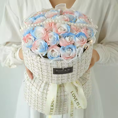 comprare Vendita calda Nuovo arrivo schiuma artificiale Sapone eterno Fiori Bouquet Giorno di San Valentino Rose regalo online manufacture