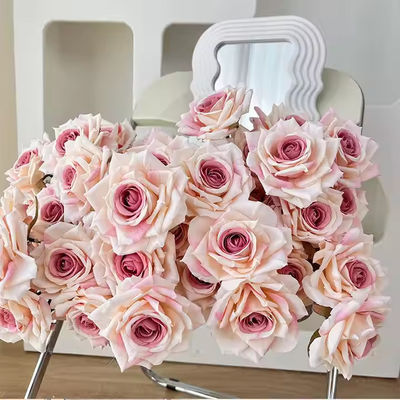 comprare Grosso Barato Fiore Falso 7 Testa Rosa di Seta Bouquet Fiore Artificiale Rosa per Decorazione Domestica Matrimoniale Romantico fabbricazione online