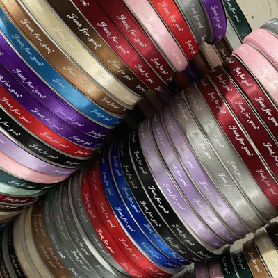 comprare Imballaggi per fiori, nastro, nastro di seta, nastro di poliestere, imballaggi stampati per scatole regalo in inglese, materiale di avvolgimento per bouquet, nastro online manufacture