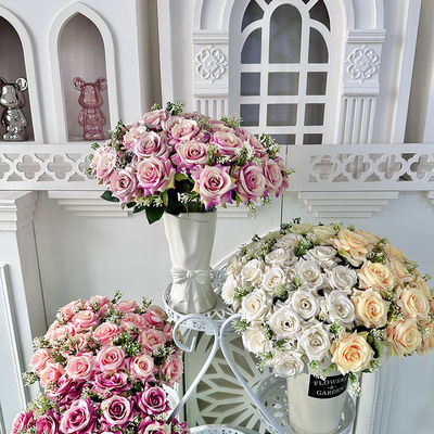 Un buon prezzo. Ice Heart Corner rosa fiori artificiali decorazione scena del festival di nozze in linea