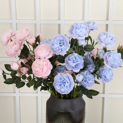 Un buon prezzo. Il soggiorno dell'hotel è decorato con arredamenti floreali con peonie artificiali in linea