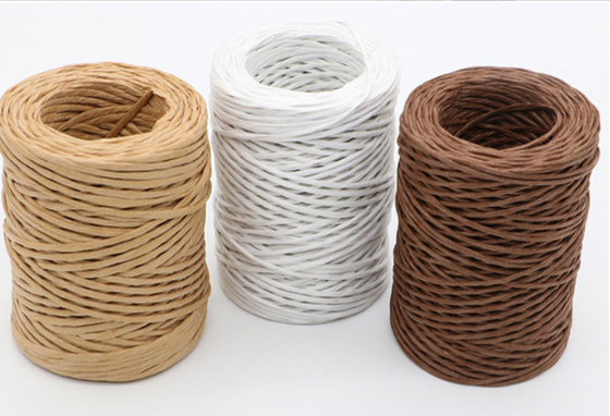 comprare Bouquet di vite di carta di 50 metri con filo di ferro, legato con vite, tessuto con filo di ferro, corda di carta sottile, vite di carta sottile, materiale di imballaggio di fiori freschi online manufacture