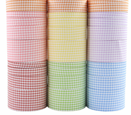 comprare Nastro di tessuto pressato a griglia, nastro di tessuto a griglia piccola, cravatta fai da te, accessori per capelli, cravatta, abbigliamento, nastro di tessuto di cotone online manufacture
