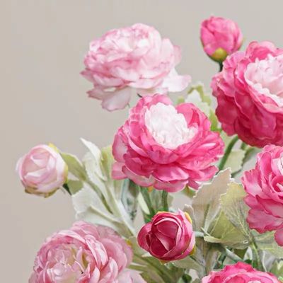 Un buon prezzo. Tre fiori di loto artificiali, mobili in peonia, decorazione del soggiorno e del tavolo da pranzo, fiori artificiali, ornamenti di fiori artificiali, soggiorno in linea