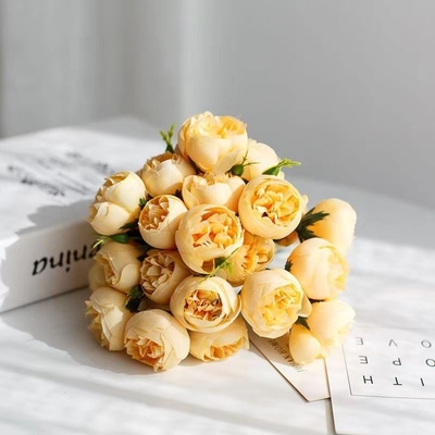 Un buon prezzo. 27 rose da tè in confezione, rose di peonia, fiori simulati, articoli popolari, rose da tè a mano, oggetti fotografici, produttore all'ingrosso in linea