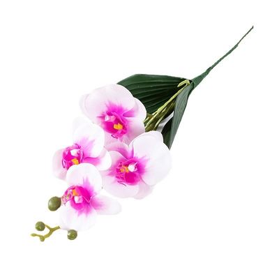 comprare Il fiore di simulazione Phalaenopsis a quattro teste casa decorazione morbida piccolo ramo Phalaenopsis decorazione colla 3D tocco fiore artificiale si vende bene oltre confine fabbricazione online