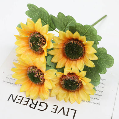 Un buon prezzo. Simulazione del girasole del fiore stile di campagna girasole casa hotel matrimonio seta ornamento di fiori all'aperto mazzo in linea