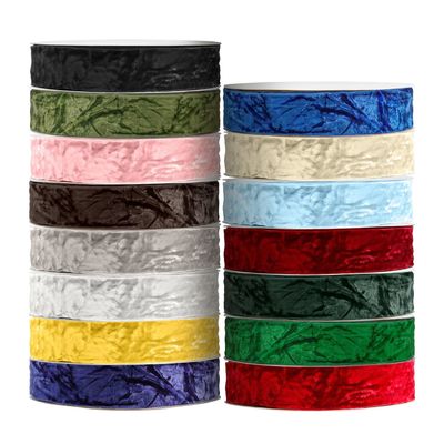 comprare Nastro di velluto a pieghe Meisida, nastro a pieghe vintage, imballaggio regalo, nastro decorativo natalizio fabbricazione online