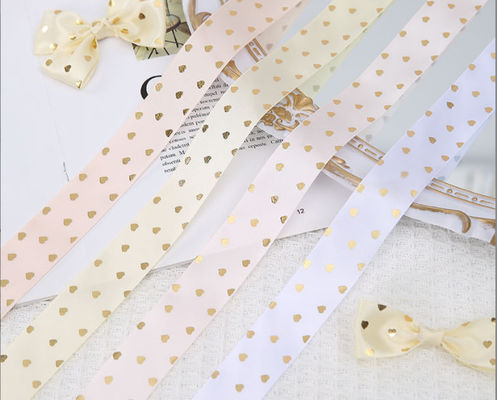 comprare 2.5cm San Valentino Hot Stamped Love Ribbon Ribbon Fiore Bouquet Gift Packaging Ribbon Fioraio Portatile fabbricazione online