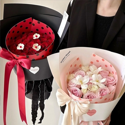 comprare Giornata della Madre Fiore Bouquet Paper Popolare Waltz Polka Dot One-Piece Formati foglio per arrangiamenti floreali online manufacture
