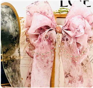 comprare Stile antico, seta colorata a fiori di prugna, accessori per capelli fai da te fatti a mano, materiali decorativi Hanfu, fasci di fiori, nastri decorativi fabbricazione online