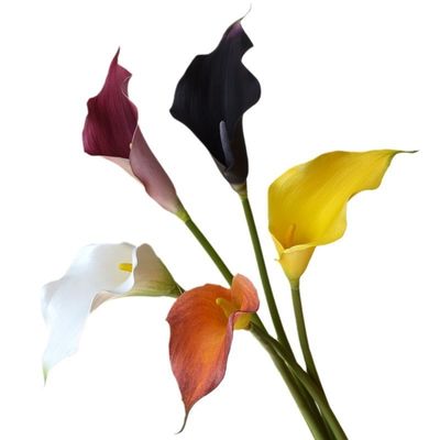 Un buon prezzo. Commercio all'ingrosso transfrontaliero di giganti di calla, fiori artificiali EVA, fiori artificiali, bouquet di nozze in gomma morbida e decorazioni per la casa in linea