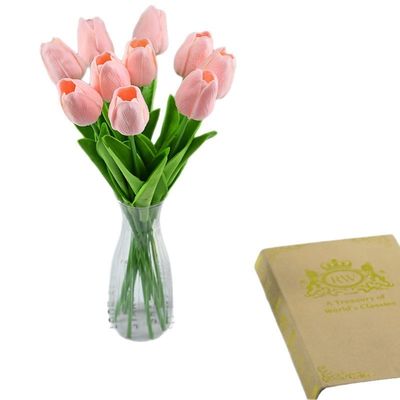 comprare Al dettaglio di minifiori in PU, tulipani artificiali, fiori artificiali, fiori di seta, fiori artificiali per decorazioni transfrontaliere per uso domestico dalla fonte fabbricazione online