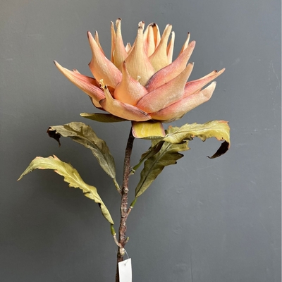 Un buon prezzo. Simulazione di un fiore di loto d'oro in stile imperatore decorazioni per la casa in stile designer camera modello live streaming stanza decorazione morbida fiore da tavolo in linea