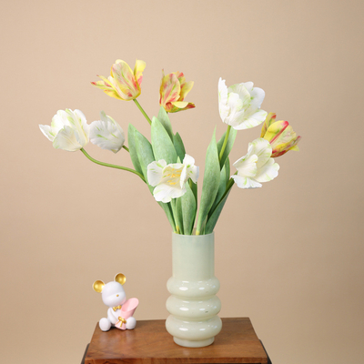 comprare Realistic Tulip Handmade Simulation Flower Bonsai per la decorazione domestica e per la fotografia di matrimonio online manufacture