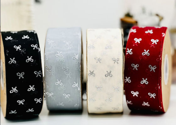 comprare Advanced Silver Sparkle Butterfly Snow Ribbon Accessori per capelli fai da te Arco Materiale Abbigliamento Cappello di paglia Accessori Cassa regalo Imballaggio fabbricazione online