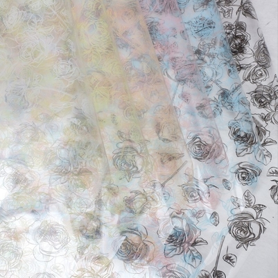comprare Carta da avvolgimento per fiori OPP a base di rosa cristallina, cellophane trasparente stampato bouquet di fiori, carta da avvolgimento per fiori online manufacture