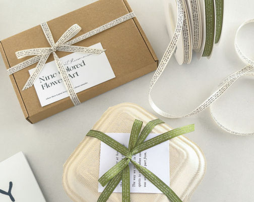 comprare Nastro verde da 1 cm con scritta inglese Materiale fai-da-te per confezioni fiore Nastro decorativo Scatola regalo Fatto a mano fabbricazione online