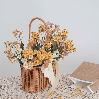 comprare Simulazione dei fiori autunno singola piccola Daisy casa decorazione tavolo da pranzo bouquet oggetto di decorazione proiettile di tiro fabbricazione online