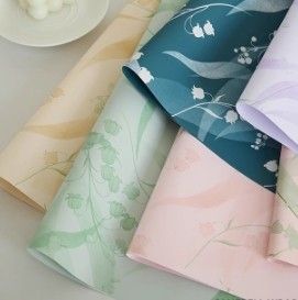 comprare Carta di imballaggio impermeabile a fiore blu online manufacture