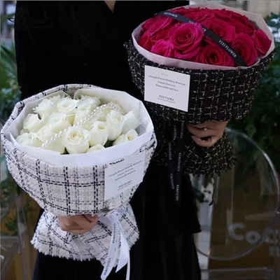 Un buon prezzo. Piccolo tessuto di imballaggio di bouquet di fiori in stile Xiang, imballaggio regalo di fiori meraviglia, tessuto di lusso leggero di fascia alta, materiali floreali all'ingrosso in linea